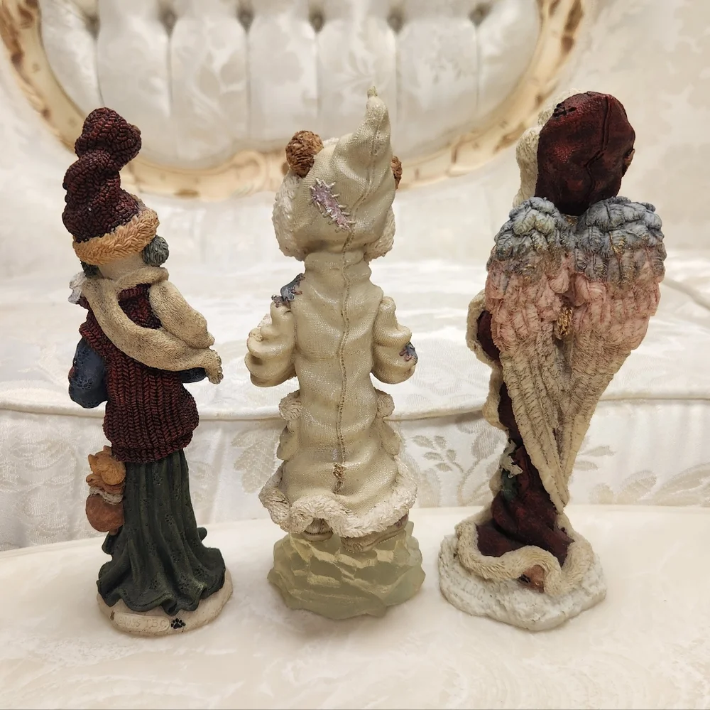 Boyds Bears Folkstone #2880 #2829 #2816 Winter Figurines Lot Of 3